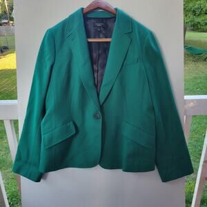 Talbots Teal Green Single-Button Women's Blazer